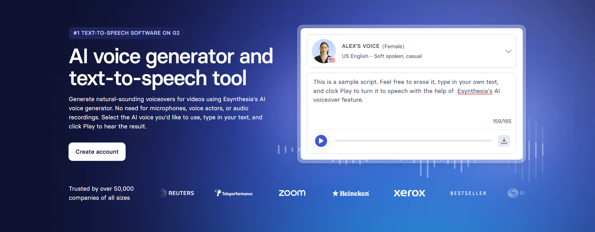 AI voice generator and text-to-speech tool